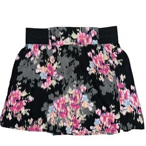 Joe B short black & floral mini skirt medium‎